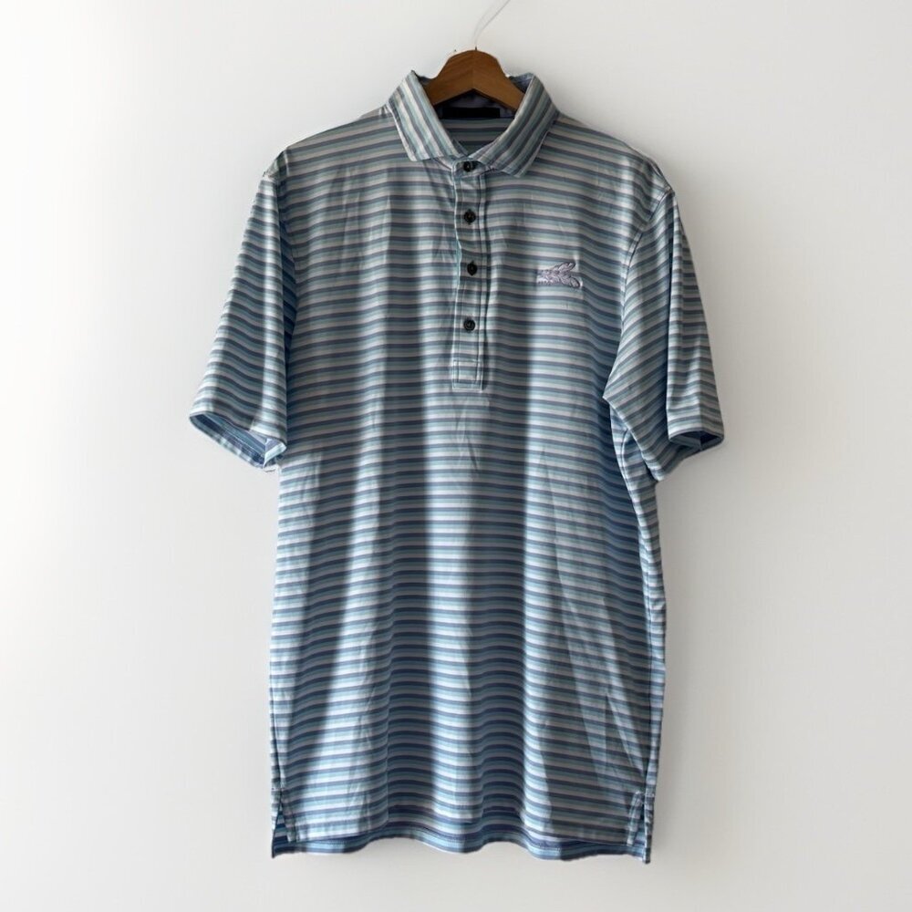 Greyson Golf Club 1922 Polo Shirt Men's L Performance Old Money Striped Preppy